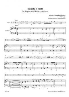 Sonate f-Moll TWV41:f1 von Georg Philipp Telemann 