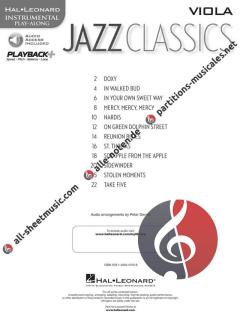 Jazz Classics - Instrumental Play-Along for Viola im Alle Noten Shop kaufen