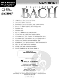 The Very Best Of Bach - Instrumental Play-Along for Clarinet 
