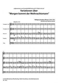 Variationen über 'Morgen kommt der Weihnachtsmann' (Wolfgang Amadeus Mozart) 