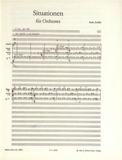 Situation von Ruth Zechlin für Orchester im Alle Noten Shop kaufen (Partitur)