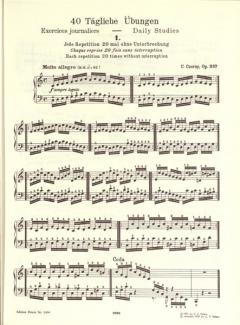 40 tägliche Übungen op. 337 von Carl Czerny für Klavier im Alle Noten Shop kaufen