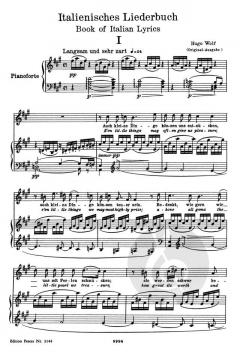 Italienisches Liederbuch Band 1 von Hugo Wolf 