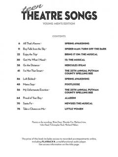 Teen Theatre Songs: Young Men's Edition 
