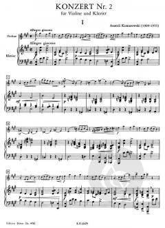 Konzert Nr. 2 A-Dur von Anatoli Komarowski 