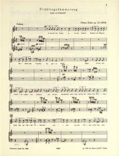 3 Lieder nach Texten von Eichendorff op. 12 von Heimo Erbse 