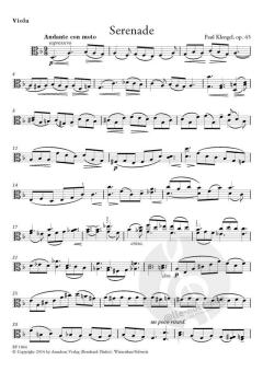 Serenade op. 45 von Paul Klengel für Violine und Viola im Alle Noten Shop kaufen (Stimmensatz)