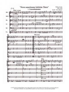 Newe auserlesene liebliche Tänze von Wilhelm Brade für Zupforchester, Blockflöte und Percussion ad. lib. im Alle Noten Shop kaufen (Partitur)