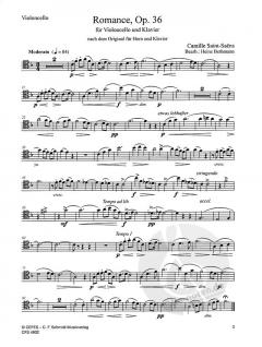 Romanze op. 36 von Camille Saint-Saëns für Violoncello und Klavier im Alle Noten Shop kaufen