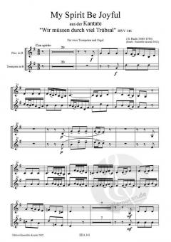 Wie will ich mich freuen von Johann Sebastian Bach für 2 Trompeten und Orgel im Alle Noten Shop kaufen
