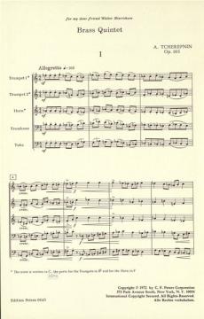 Quintett für Bläser op. 105 (Alexander Tcherepnin) 