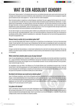 Een absoluut gehoor 
