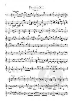 12 Fantasien TWV 40:14-25 von Georg Philipp Telemann für Violine solo im Alle Noten Shop kaufen