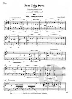 4 Duets von Edvard Grieg für Holzbläser Duo im Alle Noten Shop kaufen