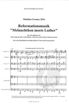 Reformationsmusik 'Melanchthon meets Luther' (Matthias Gromer) 