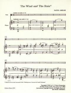 The Wind and the Rain von David Amram für Viola und Klavier im Alle Noten Shop kaufen