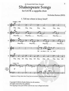 Shakespeare Songs (Nicholas Barton) 
