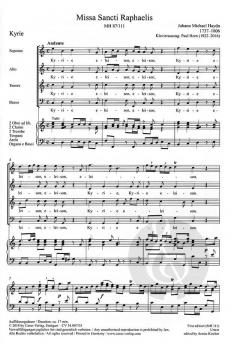 Missa Sancti Raphaelis MH 87 von Michael Haydn (Download) 