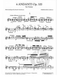 6 Andanti op. 320 von Ferdinando Carulli 