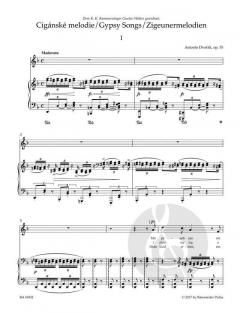 Zigeunermelodien op. 55 von Antonín Dvorák 