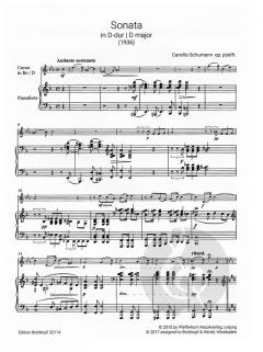 Sonate Nr. 2 D-dur op. posth. von Camillo Schumann für Horn und Klavier