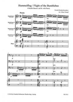 Hummelflug von Nikolai Rimski-Korsakow für Kontrabass-Quartett und Klavier ad lib. im Alle Noten Shop kaufen