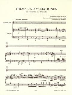 Thema und Variationen von Albert Lortzing für Trompete und Orchester im Alle Noten Shop kaufen