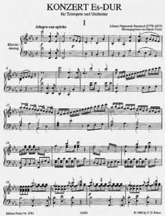 Konzert Es-Dur von Johann Nepomuk Hummel für Trompete und Orchester (Original E-Dur) im Alle Noten Shop kaufen
