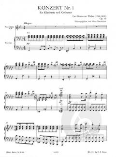 Konzert Nr. 1 f-Moll op. 73 von Carl Maria von Weber für Klarinette und Klavier im Alle Noten Shop kaufen