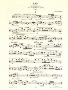 Pan von Harald Genzmer für Flöte solo oder Altquerflöte in G solo (1992) im Alle Noten Shop kaufen