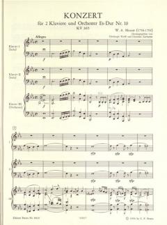 Konzert Es-Dur KV 365 (316a) von Wolfgang Amadeus Mozart 