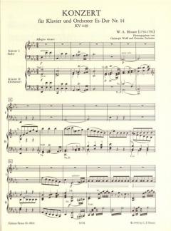 Konzert Es-Dur KV 449 von Wolfgang Amadeus Mozart 