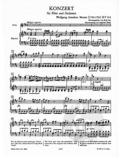 Konzert D-Dur KV314 (285d) von Wolfgang Amadeus Mozart für Flöte und Orchester im Alle Noten Shop kaufen