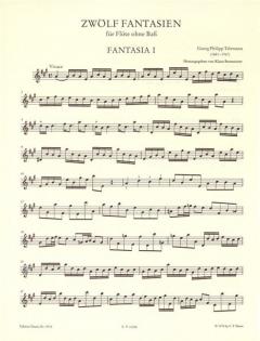 12 Fantasien von Georg Philipp Telemann für Flöte im Alle Noten Shop kaufen