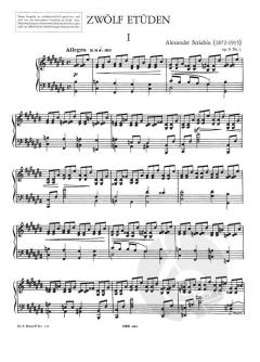 12 Etüden op. 8 von Alexander Skrjabin 