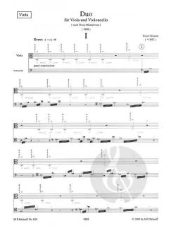 Duo für Viola und Violoncello von Victor Kissine 
