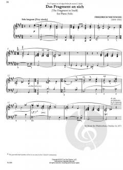 Selected Works for Piano von Friedrich Nietzsche 