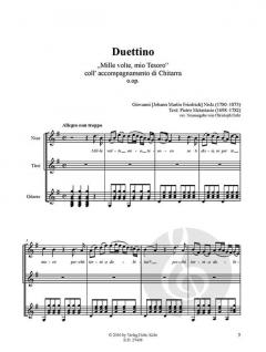 Duettino 'Mille volte, mio Tesoro' coll' accompagnamento di Chitarra o.op. von Johann Friedrich Nisle 