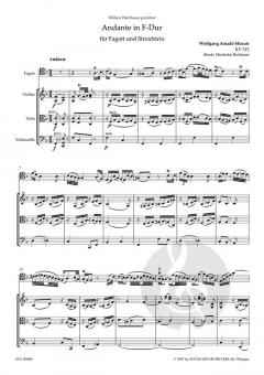 Andante F-Dur KV 315 für Fagott und Streichtrio (W.A. Mozart) 
