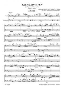 6 Sonaten für Fagott und Violoncello Band 1 (Christian Ludwig Dietter) 