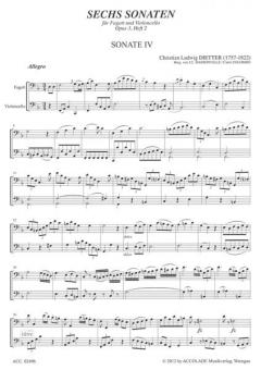 6 Sonaten für Fagott und Violoncello Band 2 (Christian Ludwig Dietter) 