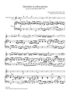 Quoniam tu solus sanctus von Johann Sebastian Bach für Horn und Klavier