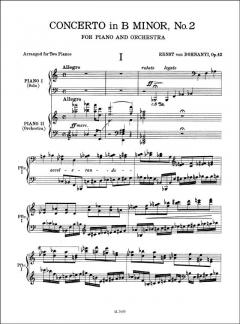 Concerto No. 2 In B Minor Op. 42 von Ernst von Dohnanyi 