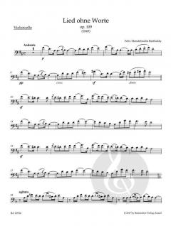 Lied ohne Worte op. 109 von Felix Mendelssohn Bartholdy (Download) 