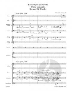 Konzert g-Moll op. 33 B 63 von Antonín Dvorák für Klavier und Orchester im Alle Noten Shop kaufen (Partitur)