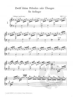 Kleine Präludien für Anfänger von Johann Sebastian Bach 