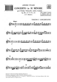 Concerto In B Minor Op.3 No 10 (Gian Francesco Malipiero) 