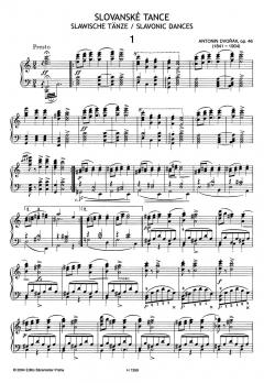 Slawische Tänze op. 46 von Antonín Dvorák 