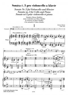 Sonate Nr. 3 für Violoncello und Klavier von Bohuslav Martinu im Alle Noten Shop kaufen