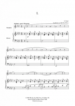 Trois Romances sans Paroles Op. 17 von Gabriel Fauré 
